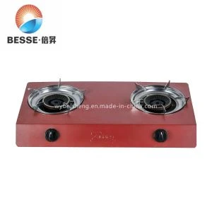 Prestique 가스 스토브, 2 버너, 스테인레스 스틸 패널 (ZG-2068)